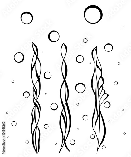 Black underwater plants