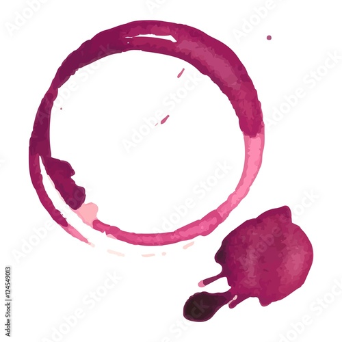 Wine stain cup spots vector