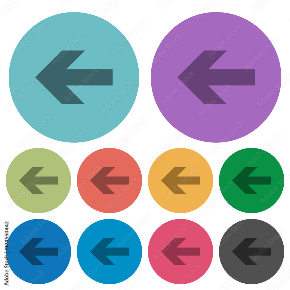 Left arrow color flat icons Left arrow color flat icons