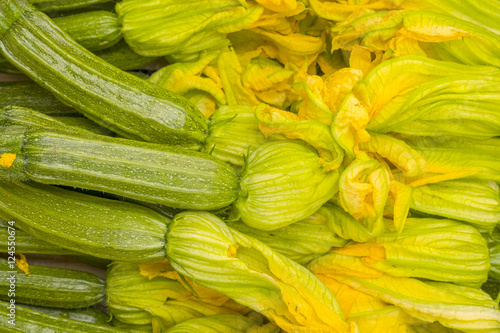 Zucchini and Flowers photo