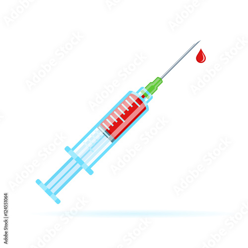 Vector medical syringe