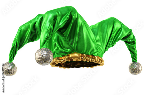 Obraz na płótnie jester hat isolated on white background. 3d illustration.