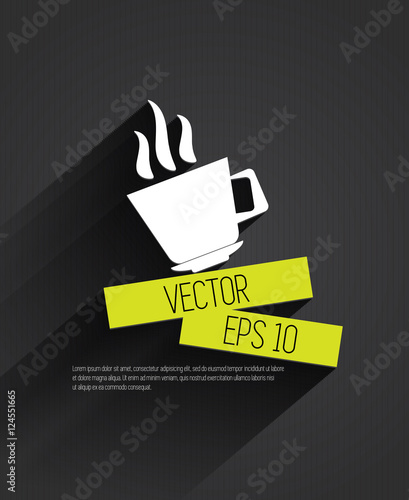 Coffee cup icon, vector.