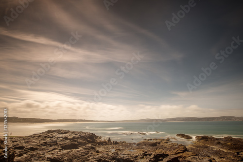 rocky seascape in england