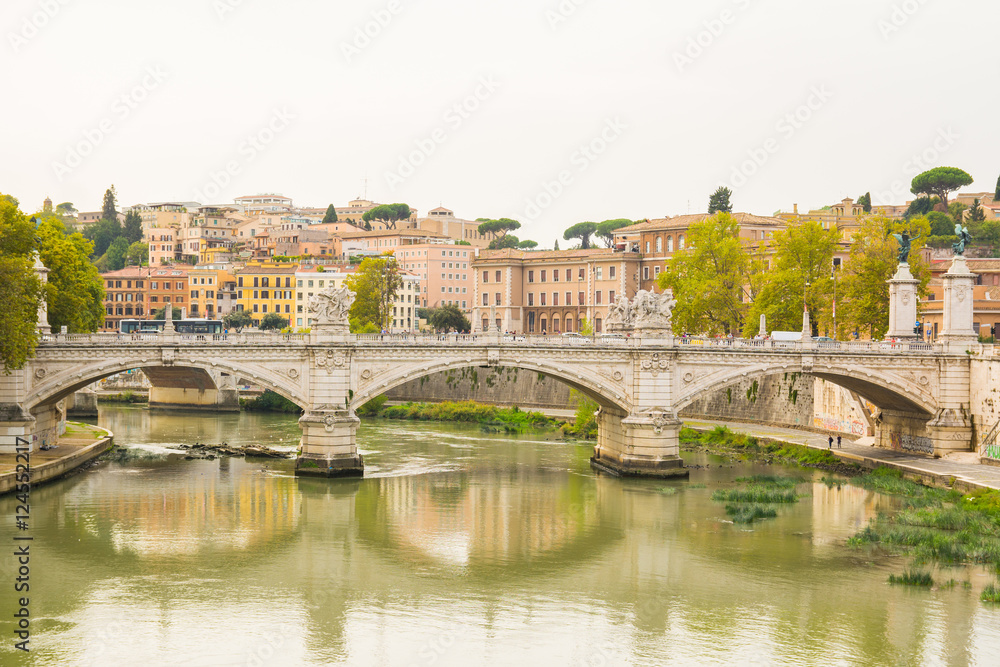 views to rome city from tiber river