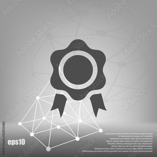 Flat paper cut style icon of seal