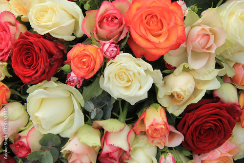 Multicolored bridal bouquet