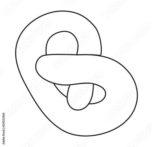 Croissant vector food isolated on white.