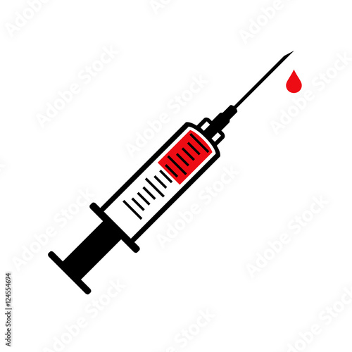 Medical syringe icon