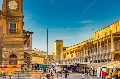 weekly market in the town main square