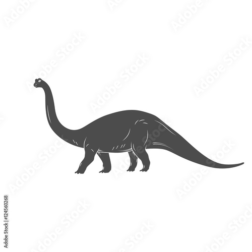 Dinosaurs illustrations on white background. Vector © idimair