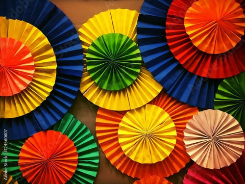 Colorful Paper craft fan