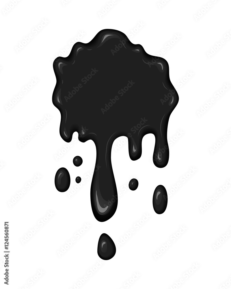 Vector blob of ink or oil. Splattered stain of paint, splash, drop black liquid. Design element for banner. Abstract vector illustration with splatter and blot isolated on white background. Vector blob of ink or oil. Splattered stain of paint, splash, drop black liquid. Design element for banner. Abstract vector illustration with splatter and blot isolated on white background.