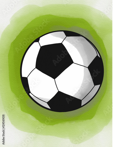 Football on green background illustration