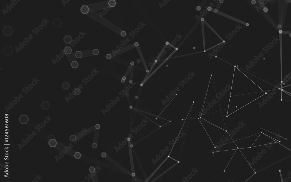 Abstract polygonal space low poly dark background, 3d rendering Abstract polygonal space low poly dark background, 3d rendering