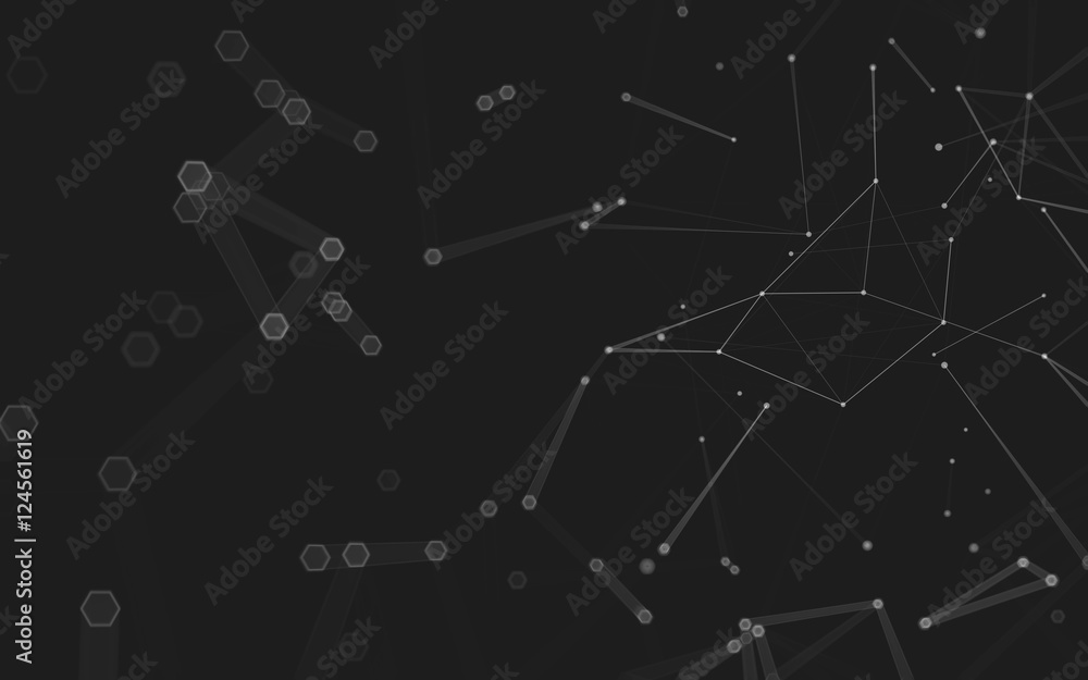 Abstract polygonal space low poly dark background, 3d rendering Abstract polygonal space low poly dark background, 3d rendering