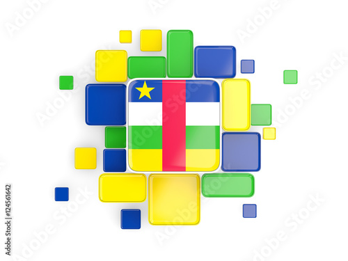 Flag of central african republic  mosaic background