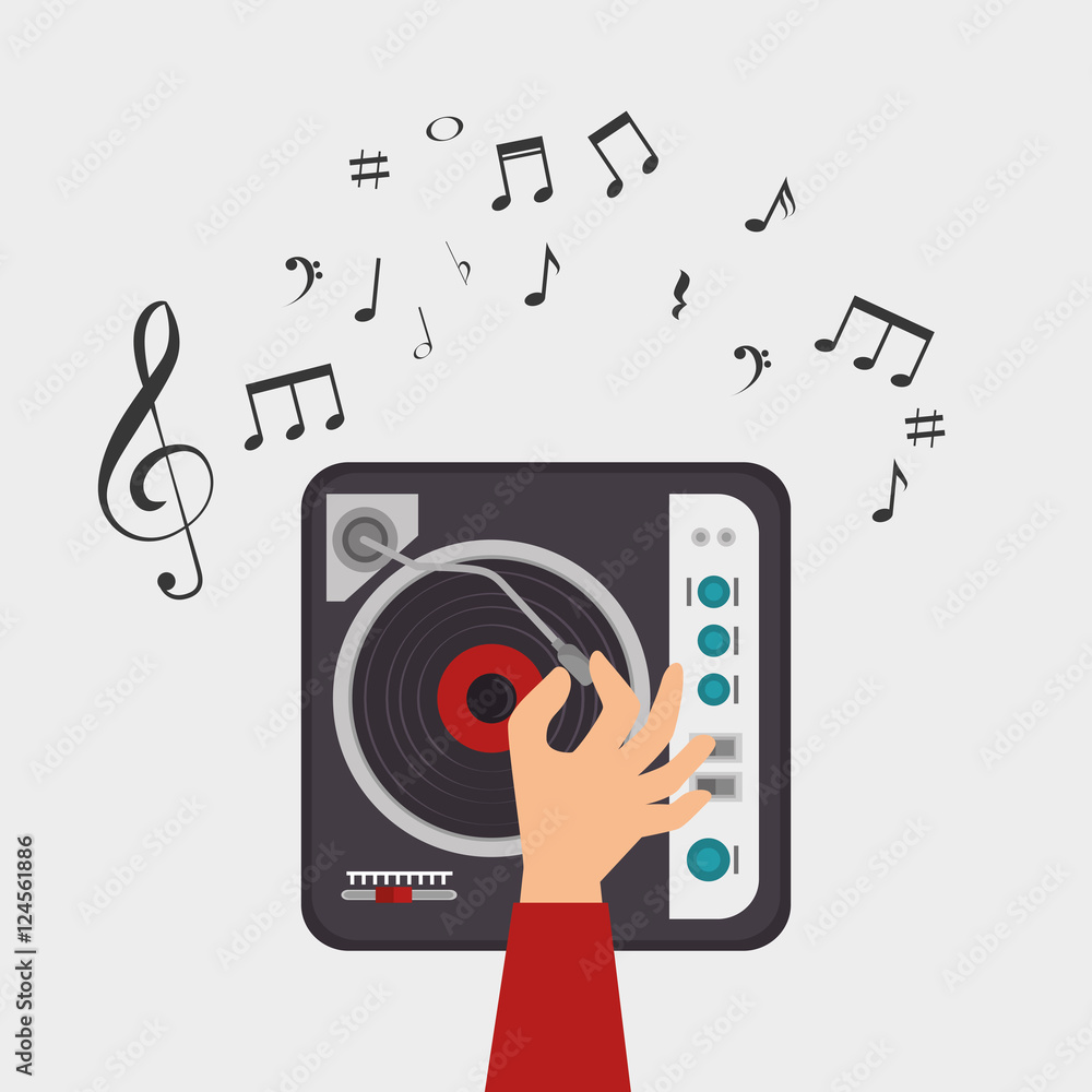 dj console note clef music vector illustration eps 10 dj console note clef music vector illustration eps 10