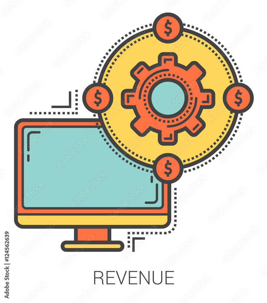 Revenue line infographic. Revenue line infographic.