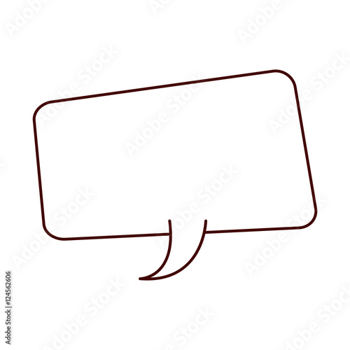 silhouette rounded rectangle callout for speech vector illustration