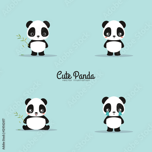 abstract cute pandas