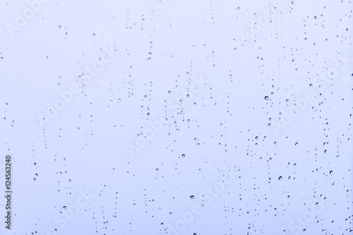 Rain / Water drop of rain on glass with outdoor background