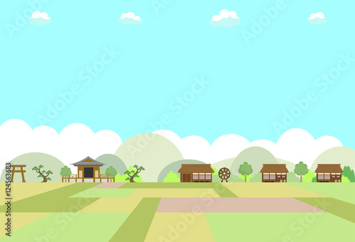 農村の風景