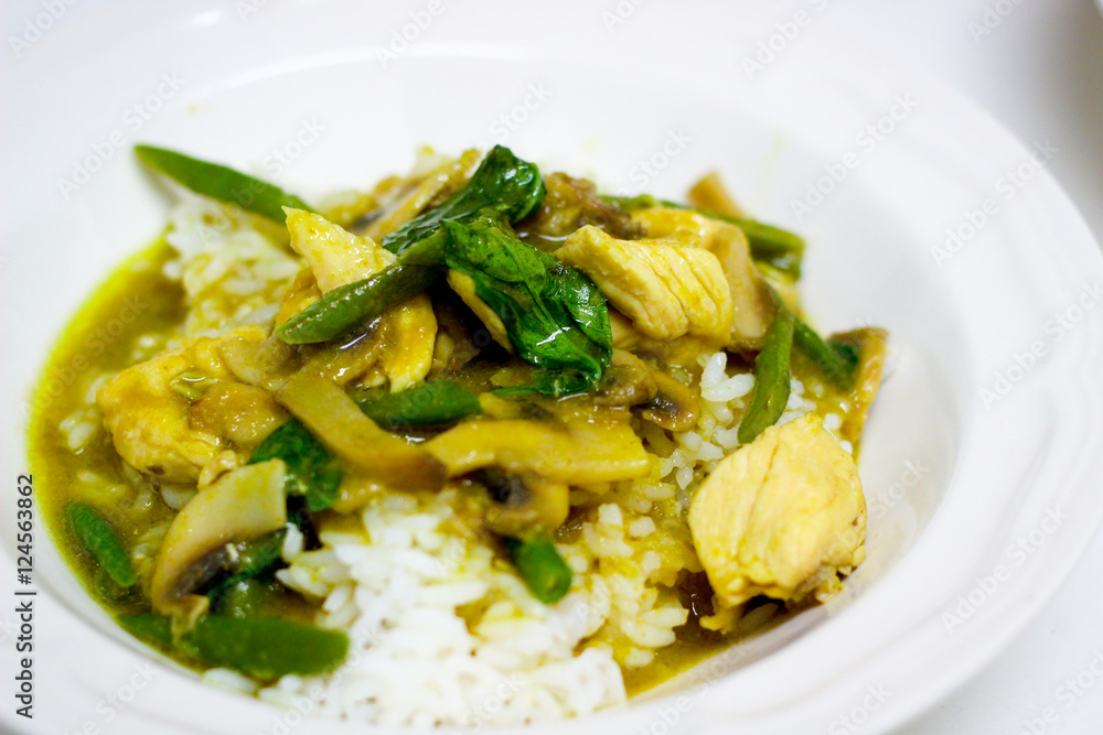 Thai Green Curry with Chicken and Mushrooms Thai Green Curry with Chicken and Mushrooms