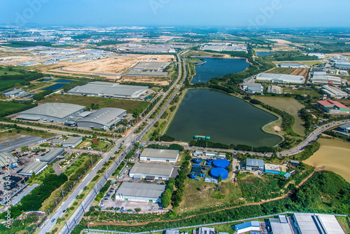 Industrial Estate Land Development Water Reservoir