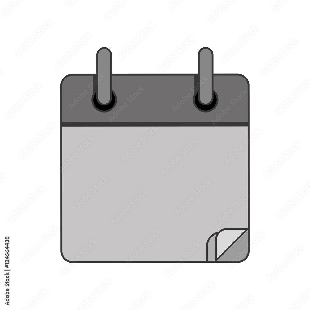 silhouette book for notes with rings vector illustration silhouette book for notes with rings vector illustration
