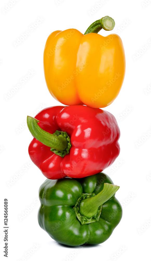 pepper isolated on the white background