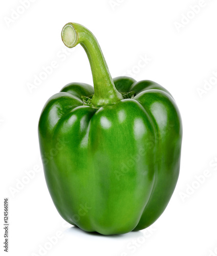Green pepper isolated on the white background