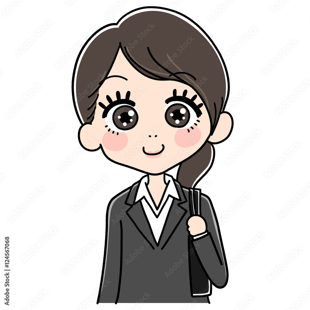 リクルートスーツを着た女性のイラスト Stock Vector Adobe Stock