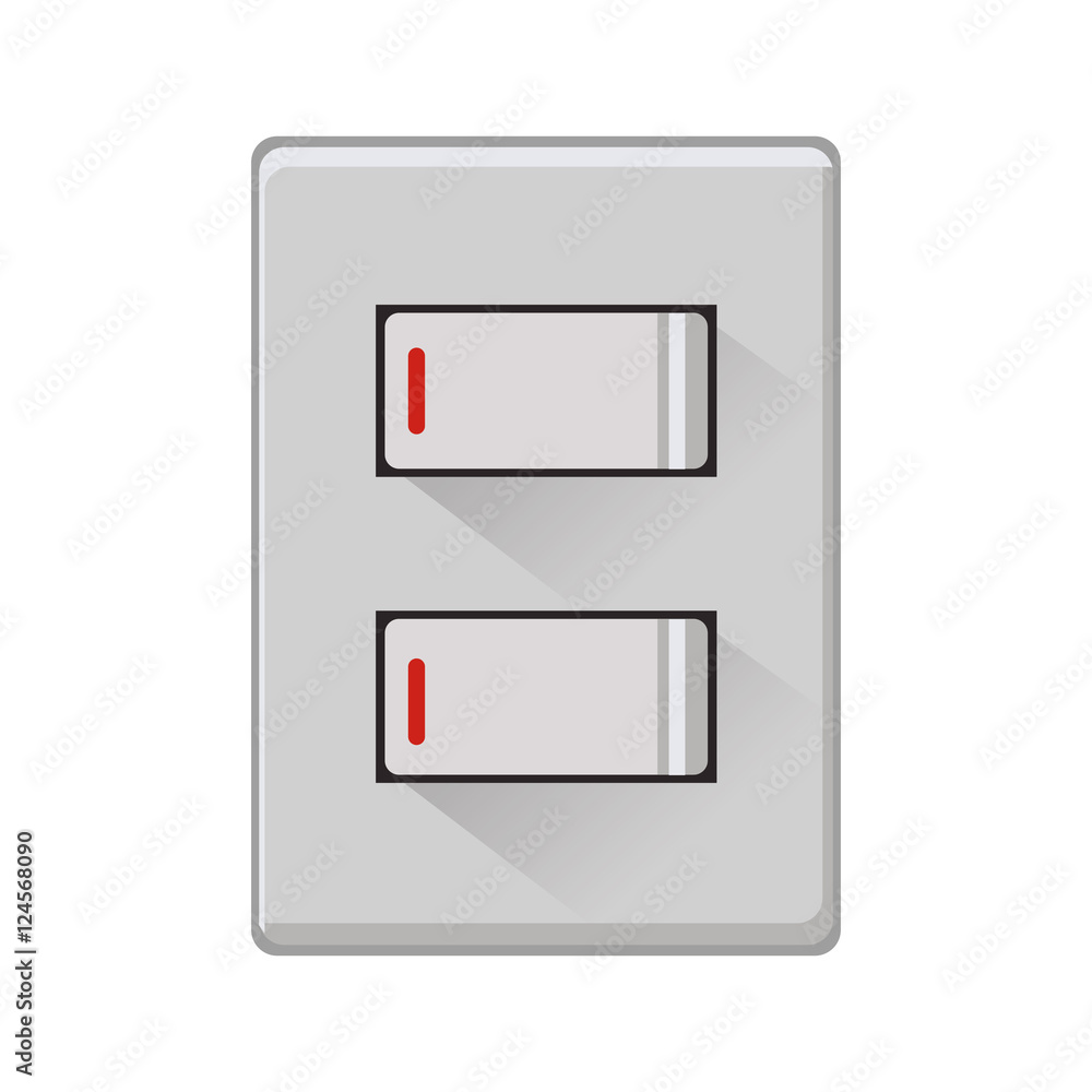light switch electric device over white background. vector illustration light switch electric device over white background. vector illustration
