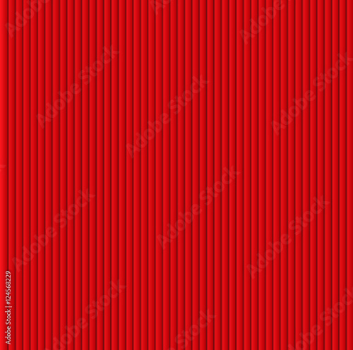 Red galousie. Volume of vertical lines.