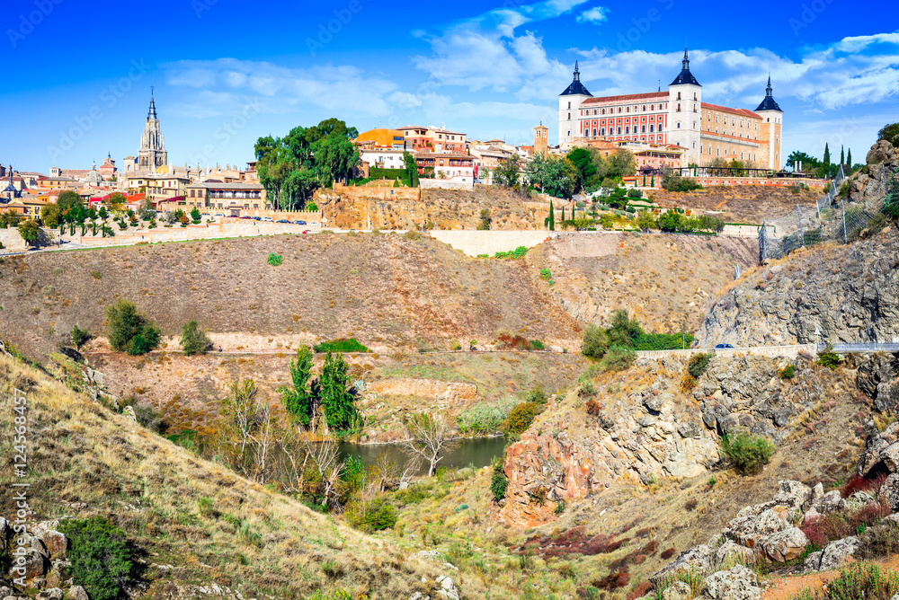 Toledo and Tejo River, Castilla, Spain