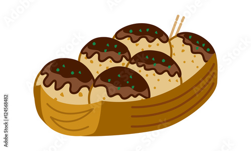 たこ焼き イラスト Stock ベクター Adobe Stock
