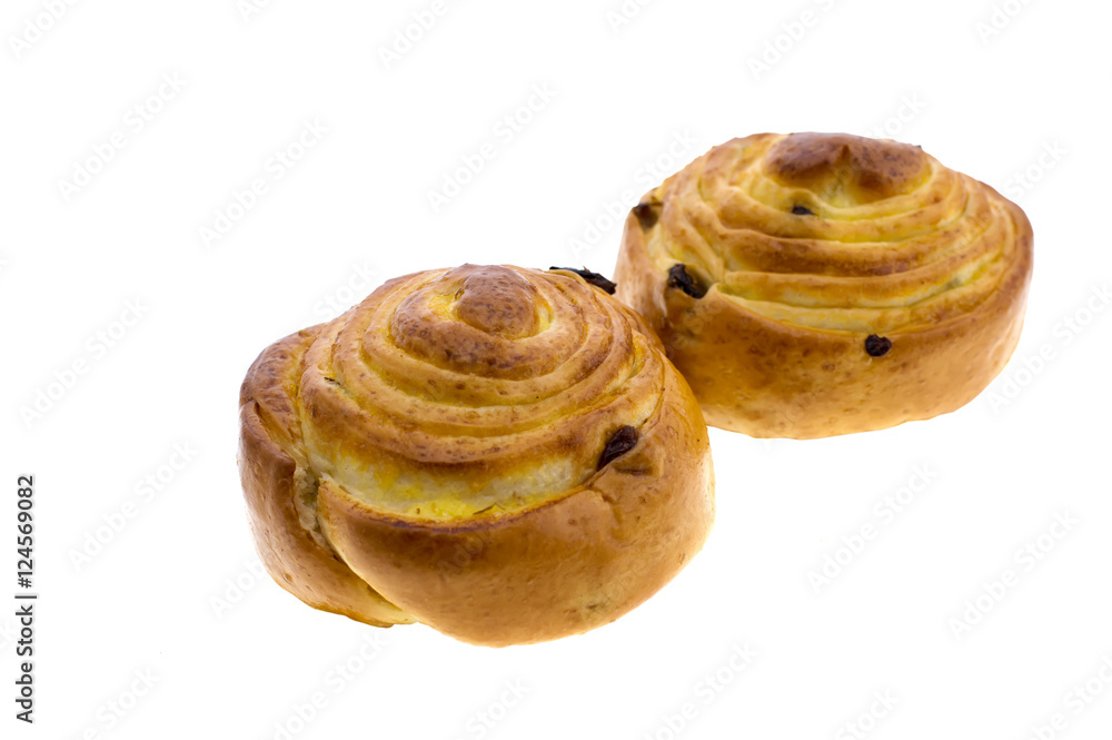 The fresh bread rolls isolated on white background The fresh bread rolls isolated on white background