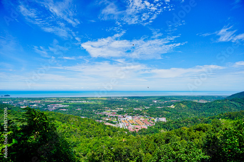 View Balik Pulau from top of a hill in Penang Malaysia