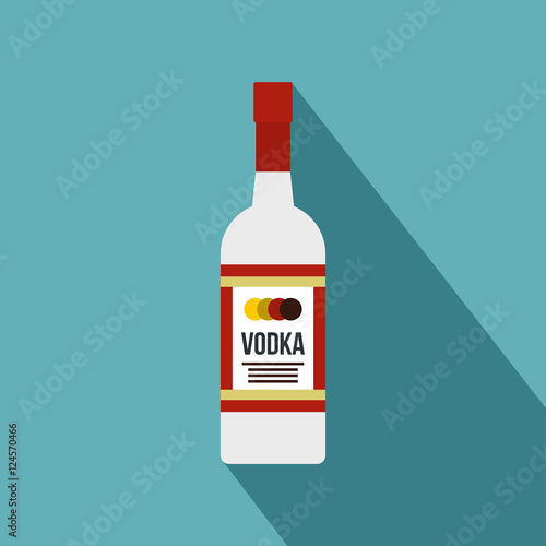 Vodka icon. Flat illustration of vodka vector icon for web design