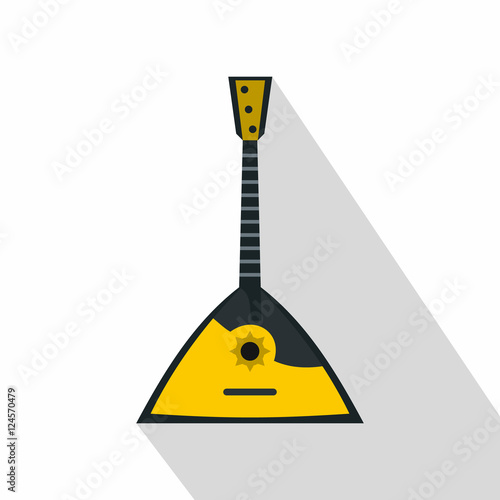 Balalaika Russian folk musical instrument. icon. Flat illustration of balalaika vector icon for web design