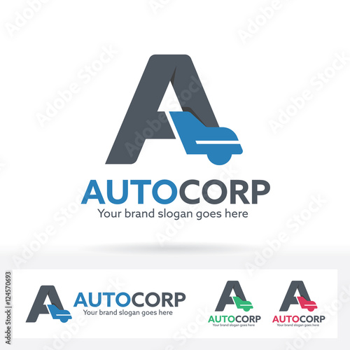 Letter A and a car shape ogo. Suitable for automobile business.
