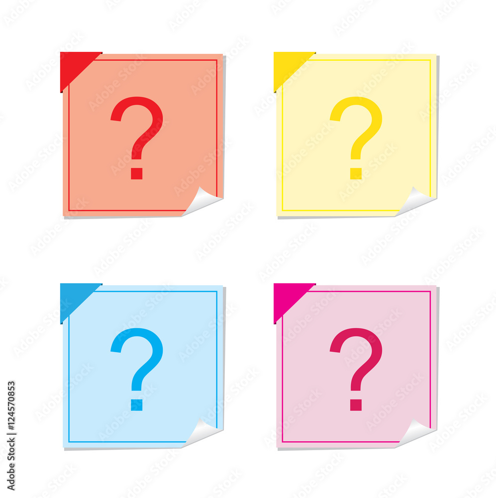 question mark on paper note isolated on white background question mark on paper note isolated on white background