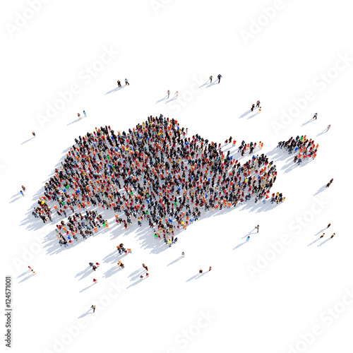 Photography people group shape map Singapore