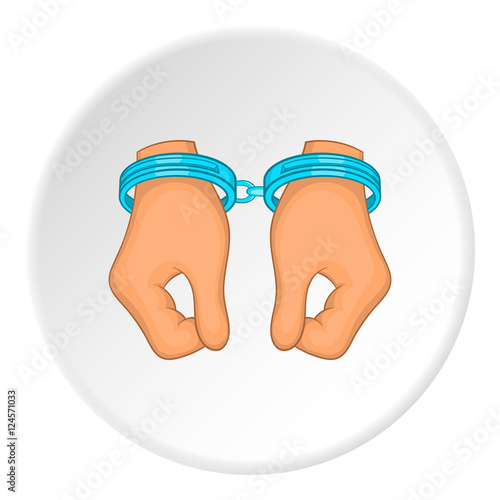 Handcuffs icon. Flat illustration of handcuffs vector icon for web