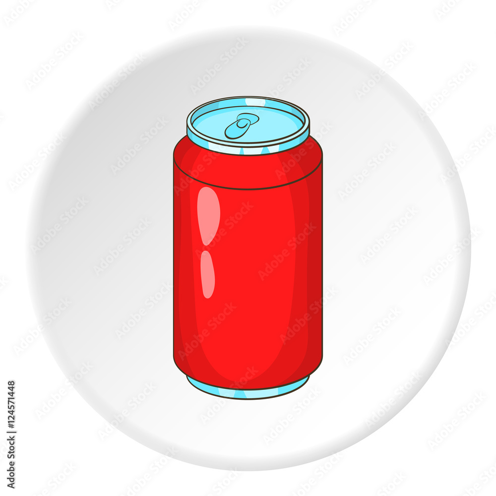 Fototapeta premium Soda can icon. Cartoon illustration of soda can vector icon for web