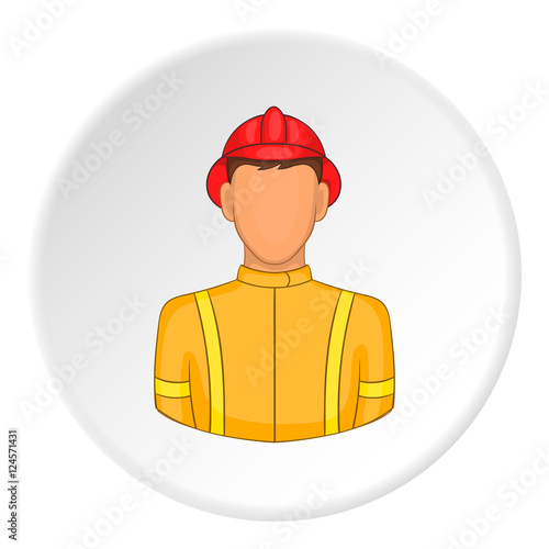 Firefighter icon. Flat illustration of firefighter vector icon for web