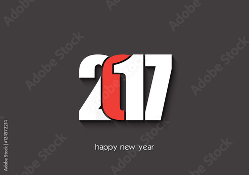 2017 Happy New Year design for your greeting card