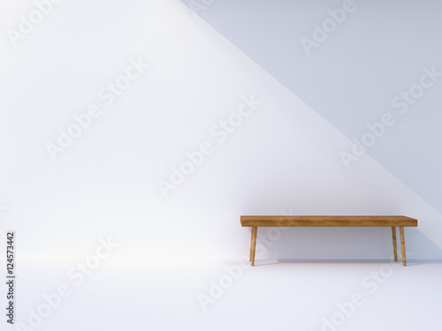 Fotografia empty wooden bench outdoor