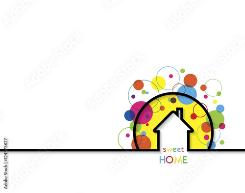 House logo design with place for text. Home Sweet Home Vector